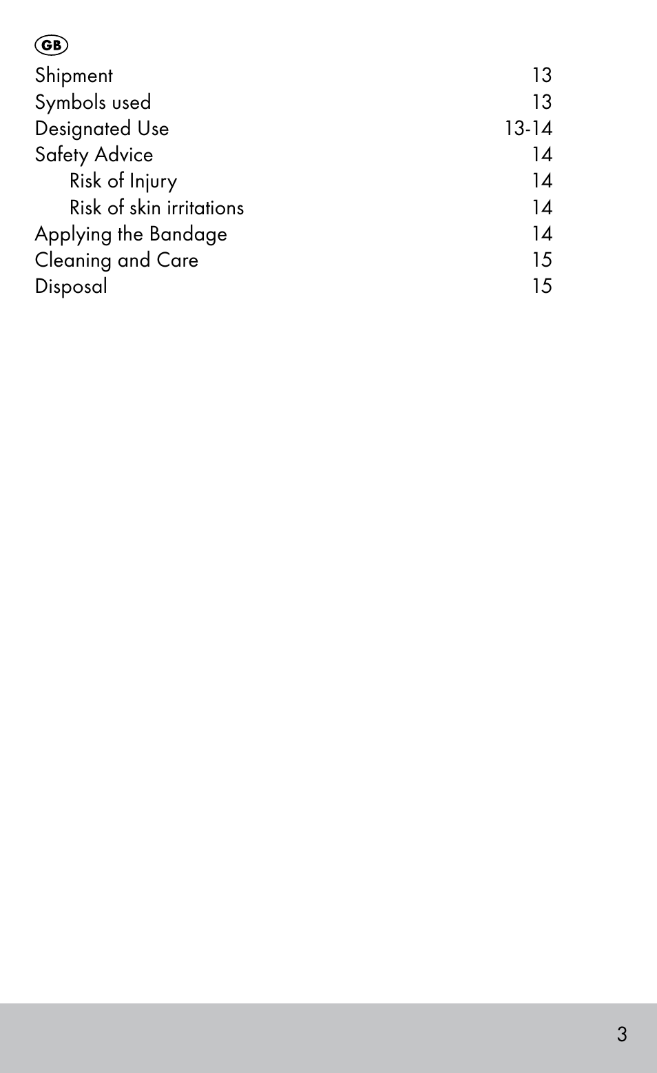 Sensiplast Knee support bandage User Manual | Page 3 / 16