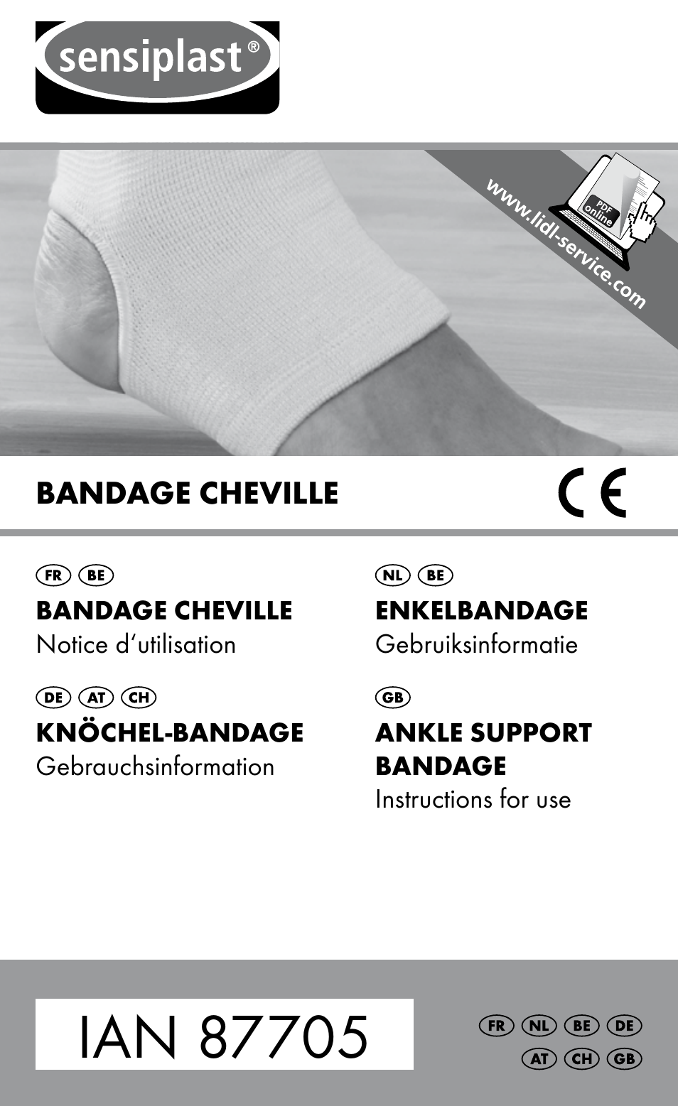 Sensiplast Ankle Support Bandage User Manual | 16 pages