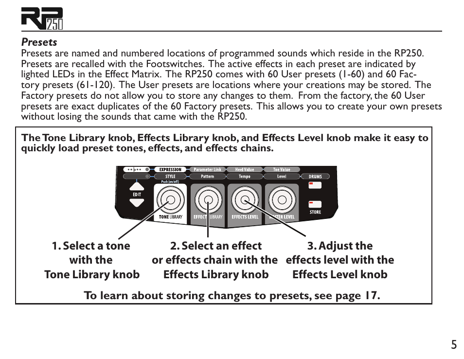 DigiTech RP250 User Manual | Page 11 / 56