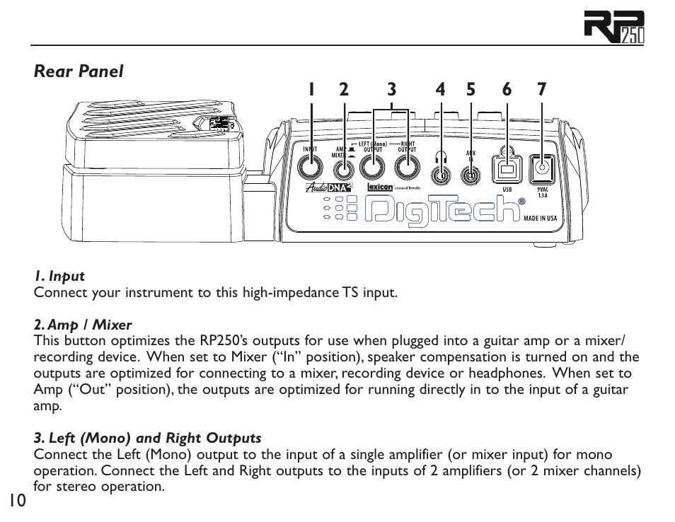 DigiTech RP250 User Manual | Page 16 / 56