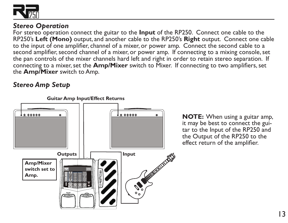 DigiTech RP250 User Manual | Page 19 / 56