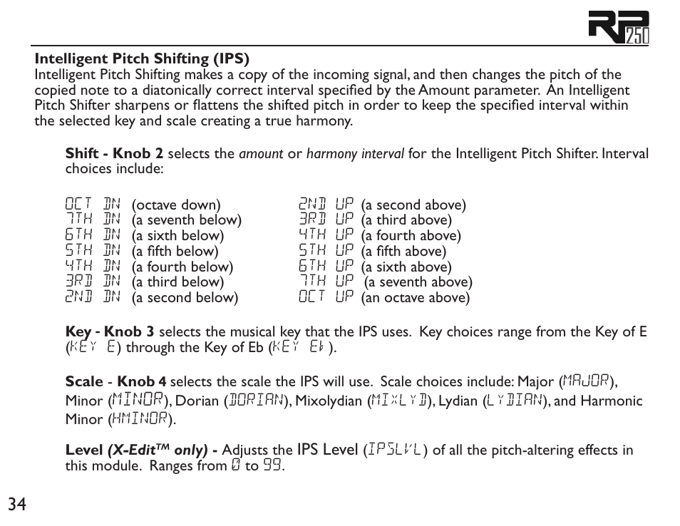 DigiTech RP250 User Manual | Page 40 / 56