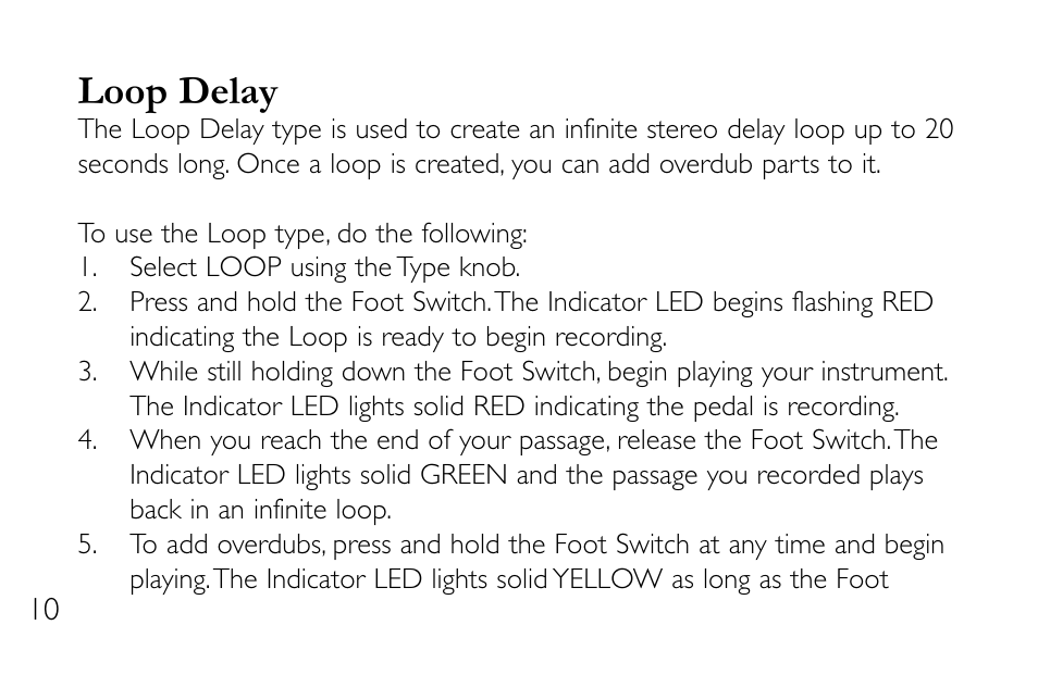 Loop delay | DigiTech DL-8 User Manual | Page 14 / 28
