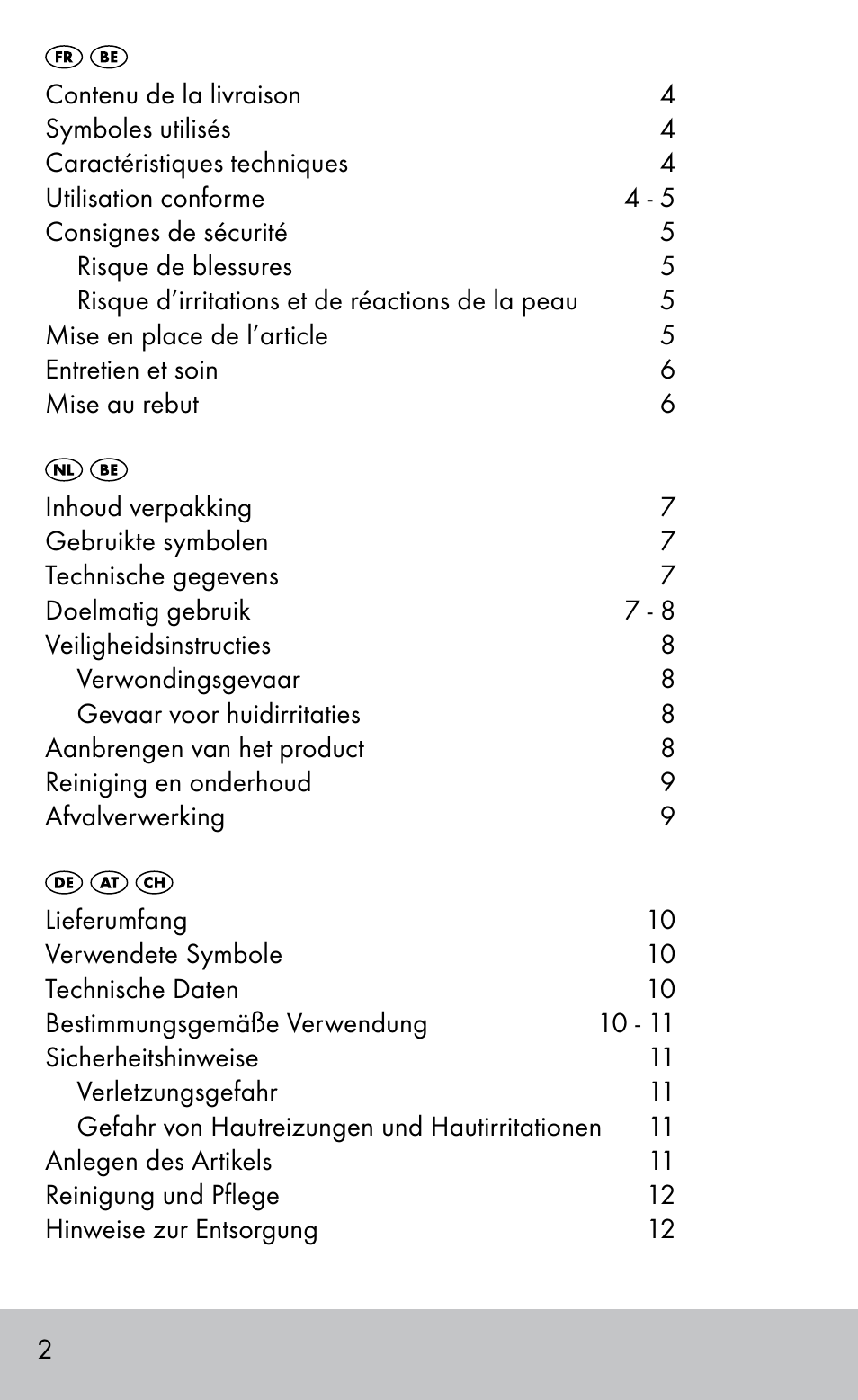 Sensiplast BUNION BRACE User Manual | Page 2 / 16