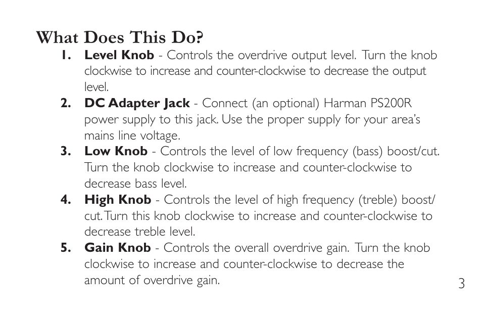 What does this do | DigiTech CM-2 User Manual | Page 7 / 20