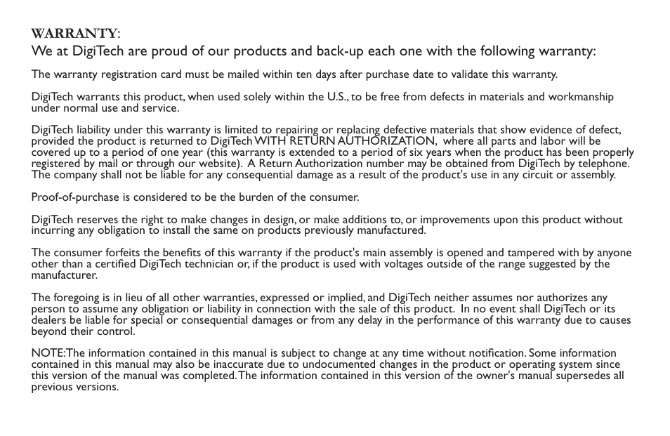 DigiTech SC-2 User Manual | Page 3 / 20