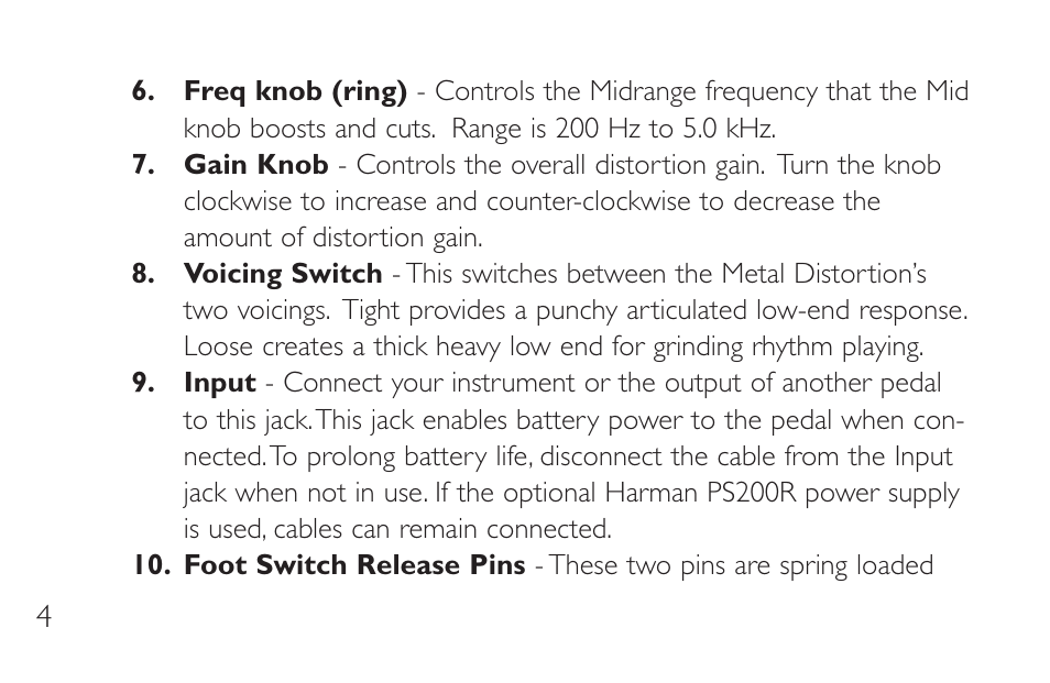 DigiTech TL-2 User Manual | Page 8 / 20