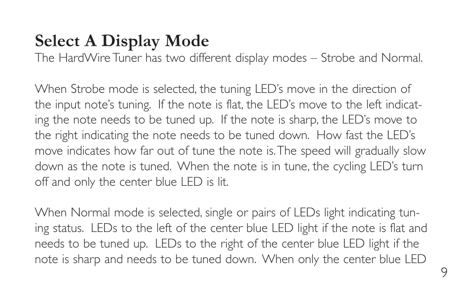 Select a display mode | DigiTech HT-2 User Manual | Page 13 / 24