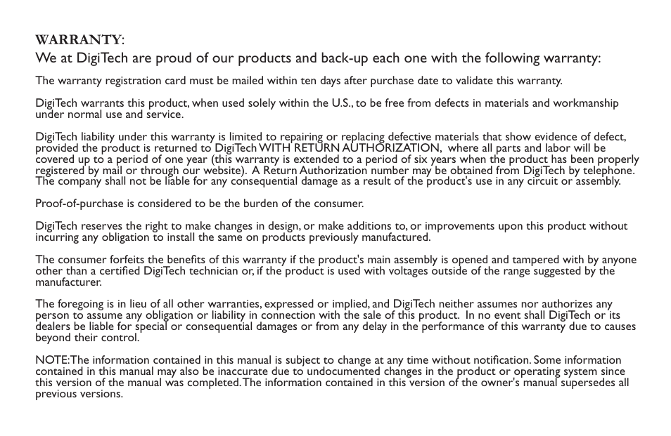 DigiTech HT-2 User Manual | Page 3 / 24