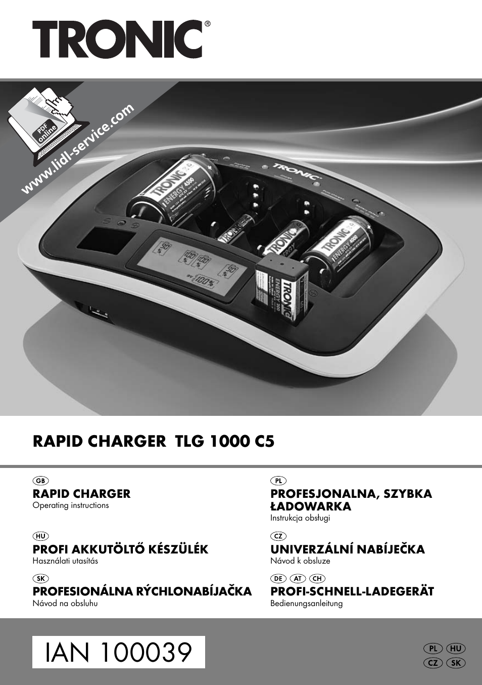 Tronic TLG 1000 C5 User Manual | 76 pages