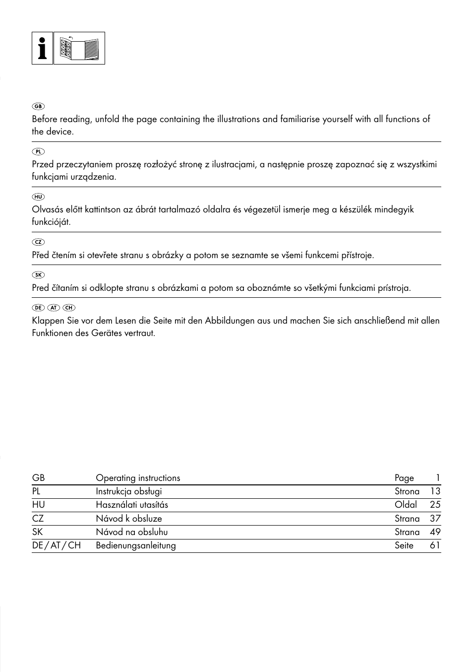 Tronic TLG 1000 C5 User Manual | Page 2 / 76