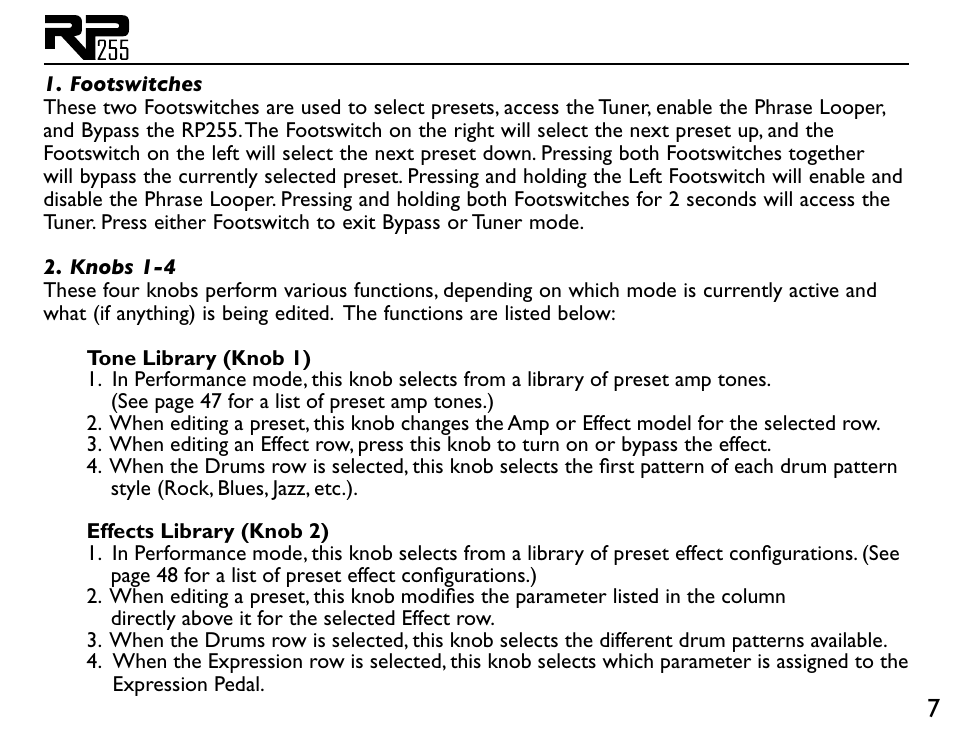 DigiTech RP255 User Manual | Page 13 / 56