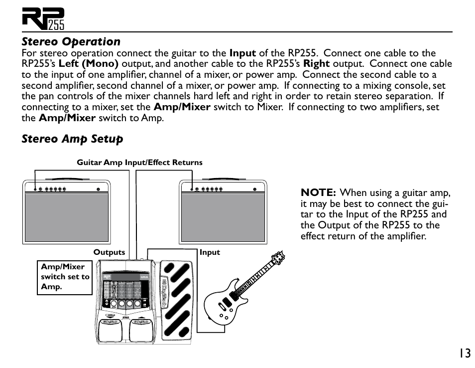 DigiTech RP255 User Manual | Page 19 / 56