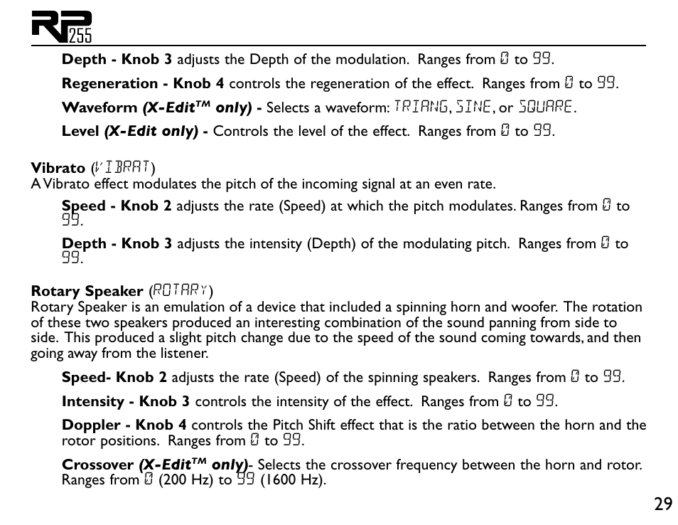 DigiTech RP255 User Manual | Page 35 / 56