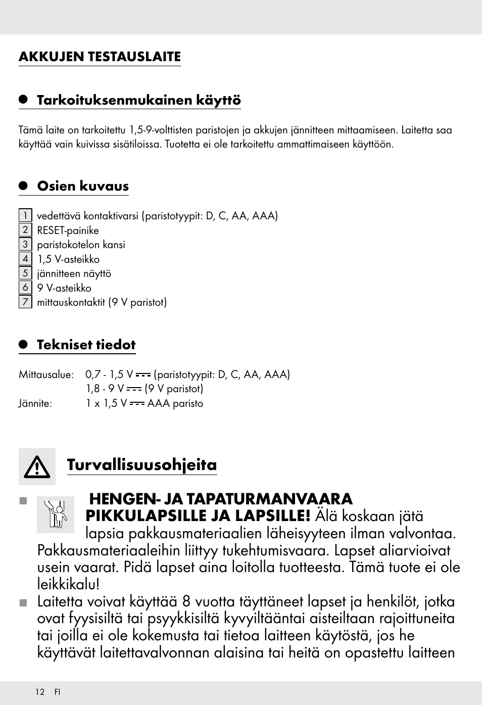 Tronic H12276 User Manual | Page 12 / 47
