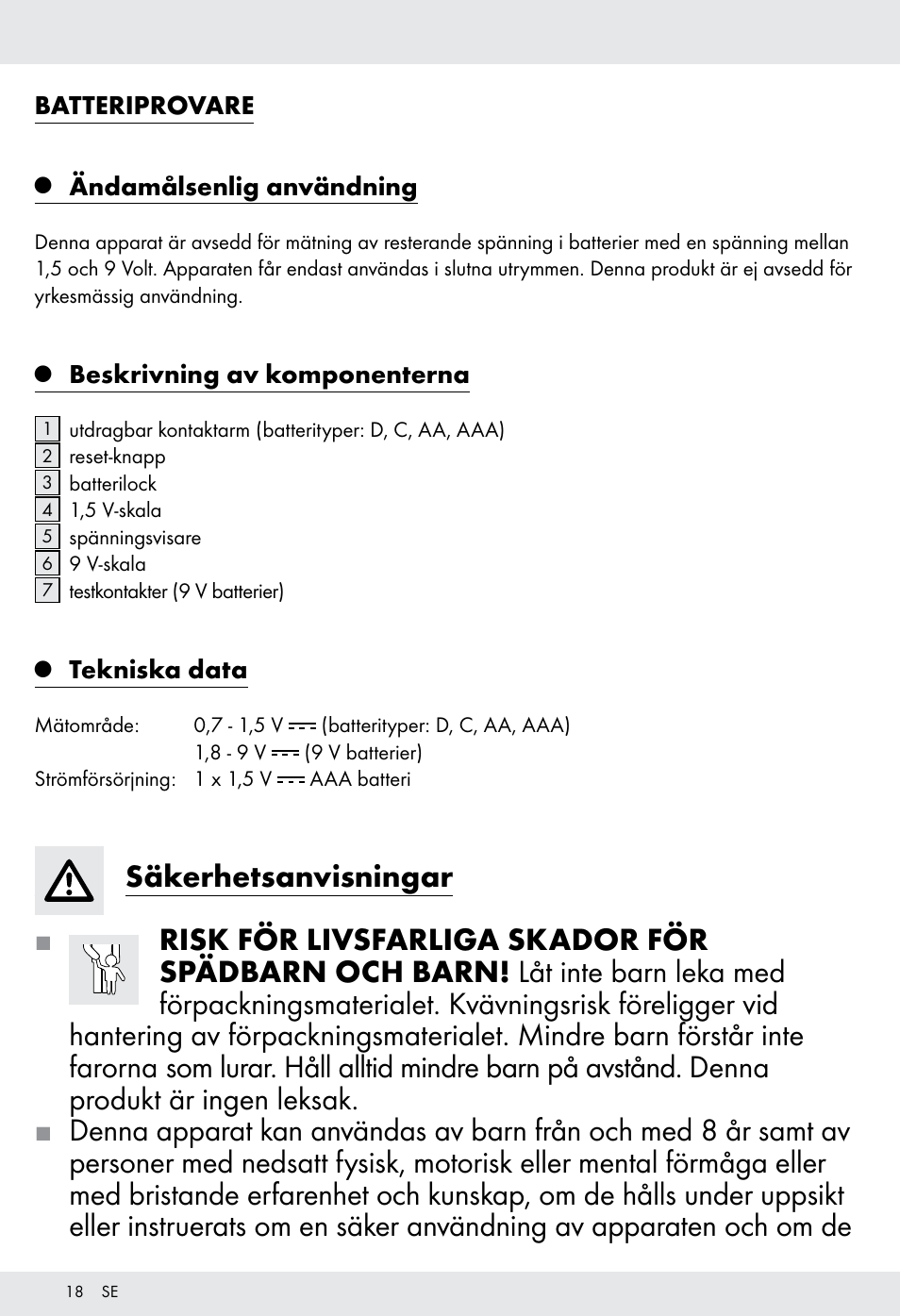 Tronic H12276 User Manual | Page 18 / 47