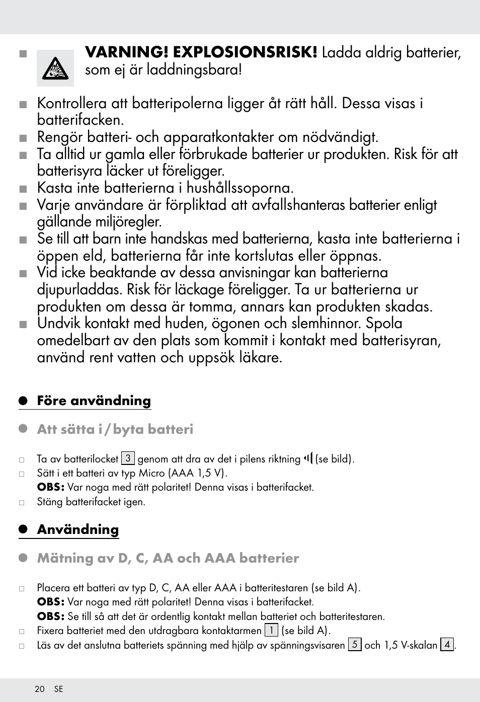 Tronic H12276 User Manual | Page 20 / 47