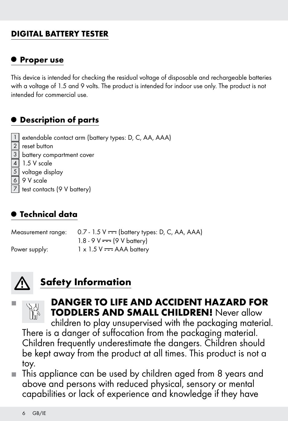 Tronic H12276 User Manual | Page 6 / 47