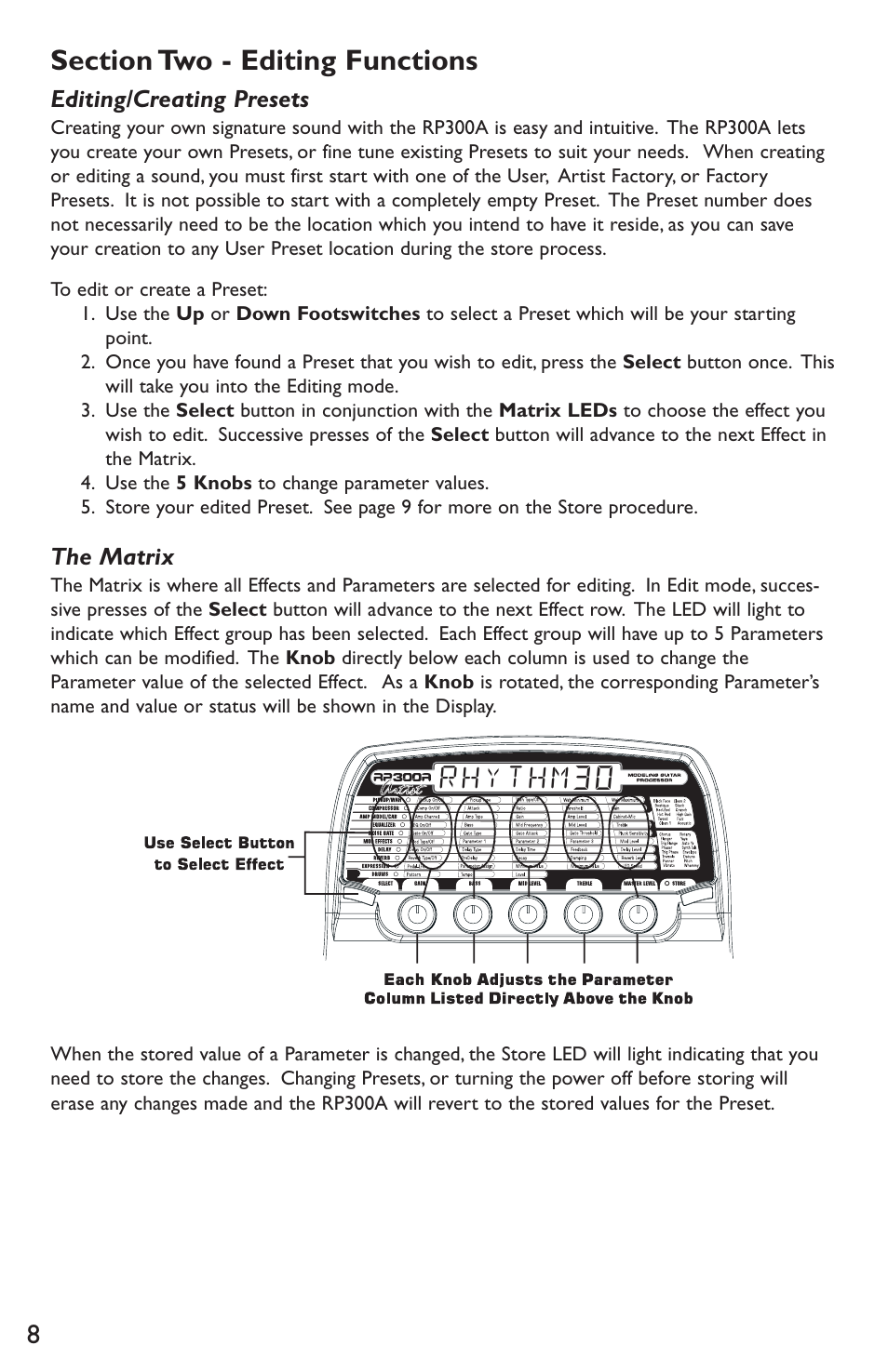 Rhythm30 | DigiTech RP300A User Manual | Page 12 / 28