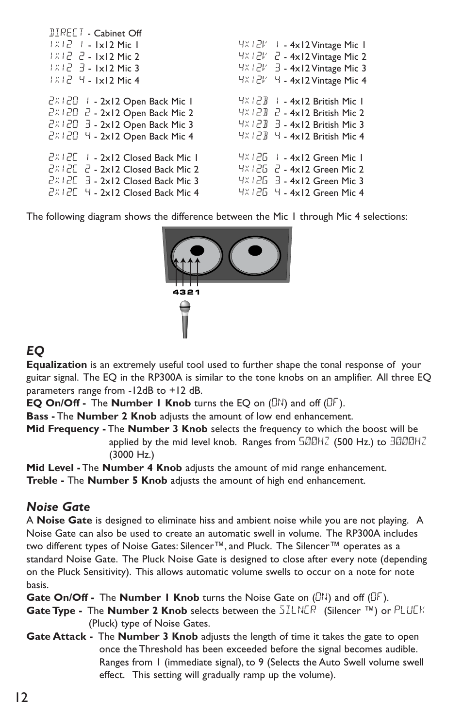 Noise gate | DigiTech RP300A User Manual | Page 16 / 28