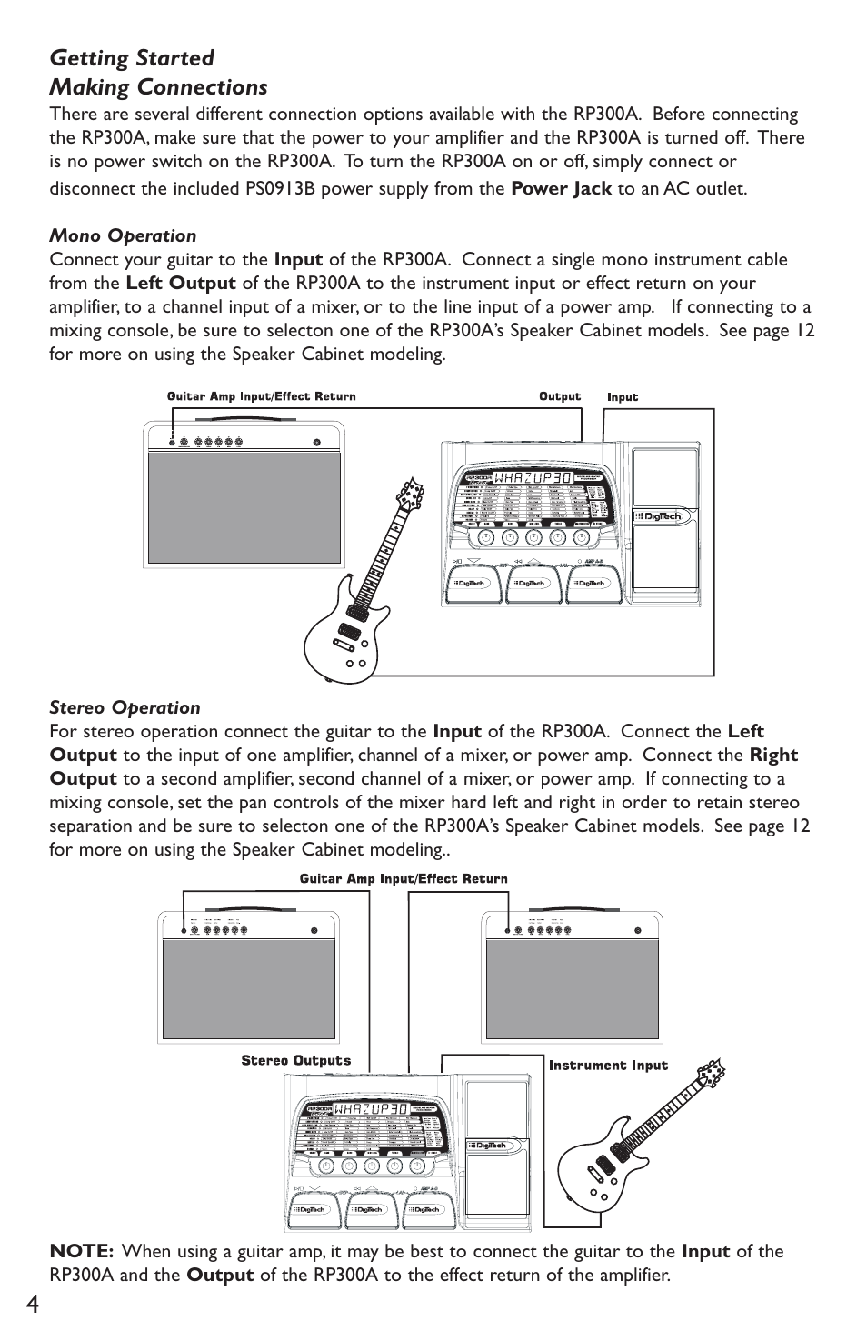 DigiTech RP300A User Manual | Page 8 / 28