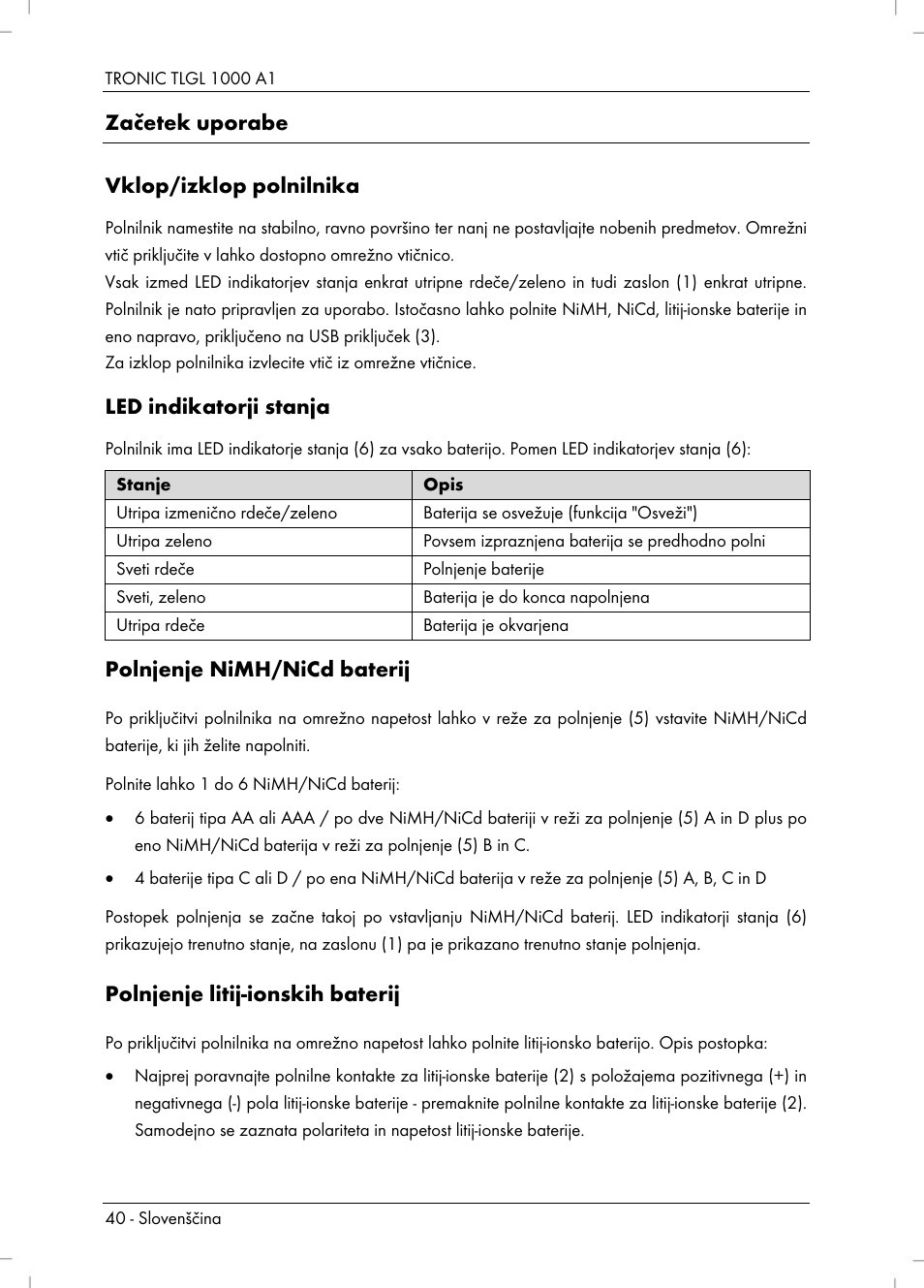 Tronic TLGL 1000 A1 User Manual | Page 42 / 82