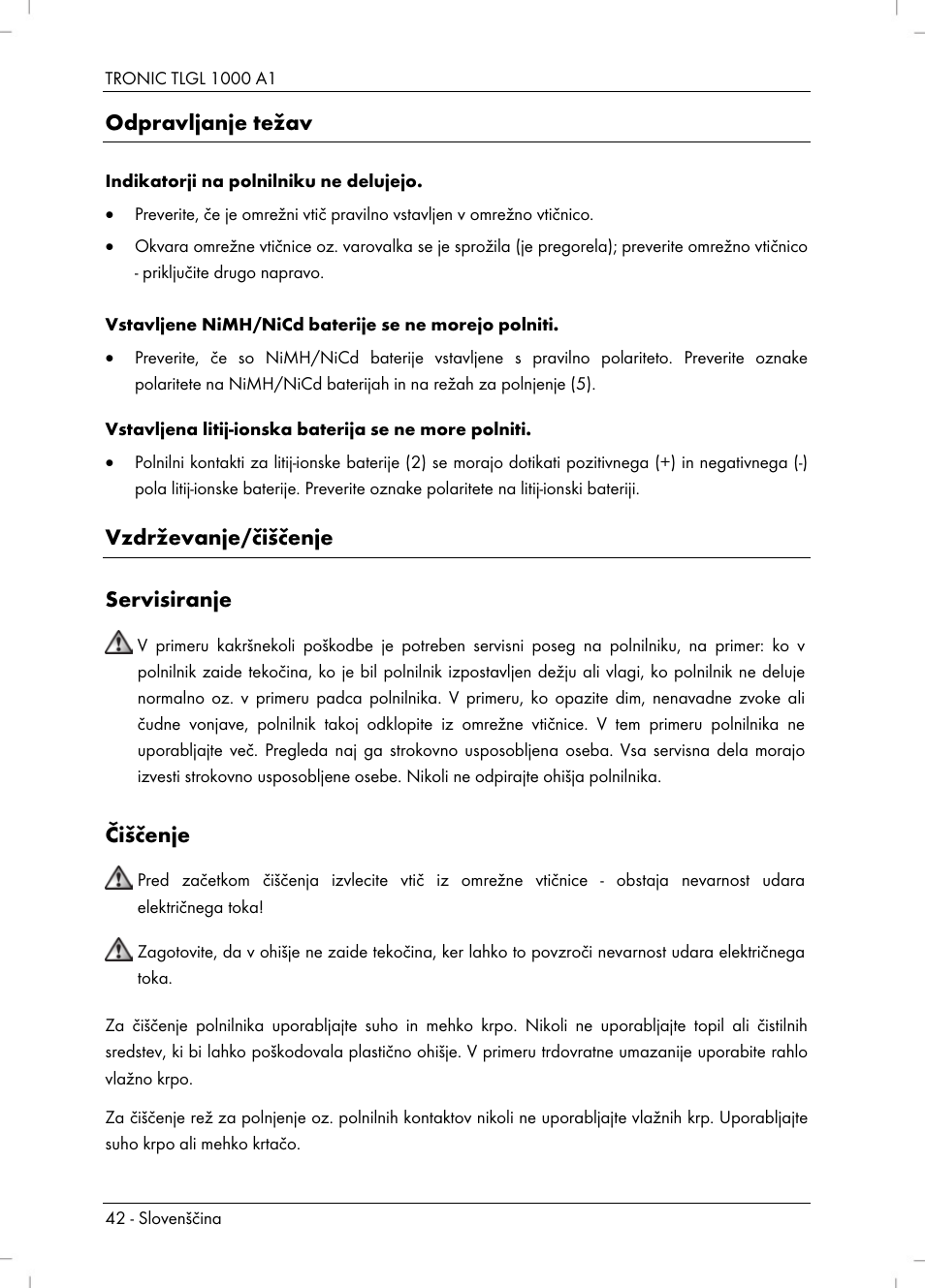 Tronic TLGL 1000 A1 User Manual | Page 44 / 82