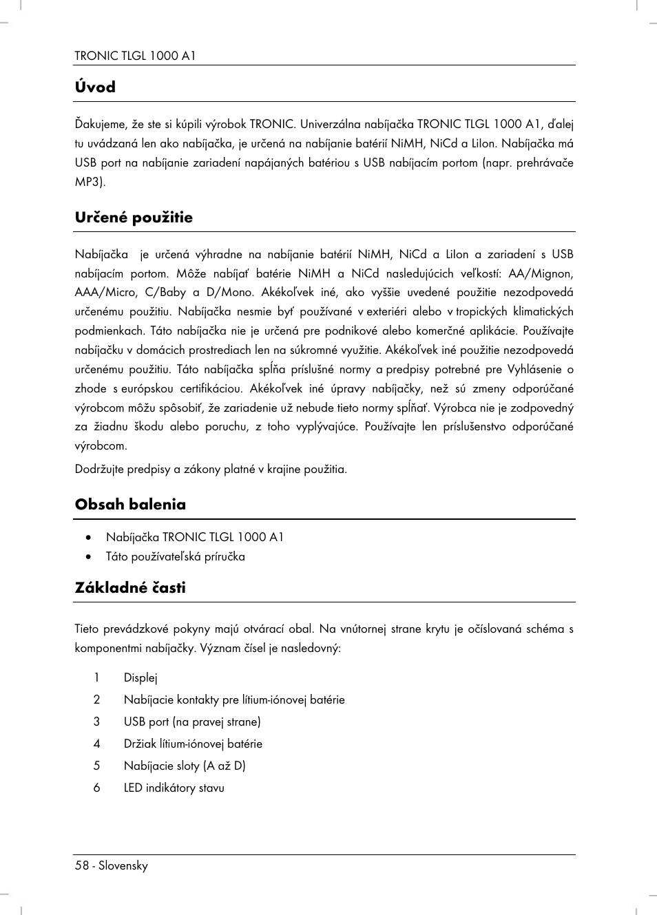 Tronic TLGL 1000 A1 User Manual | Page 60 / 82