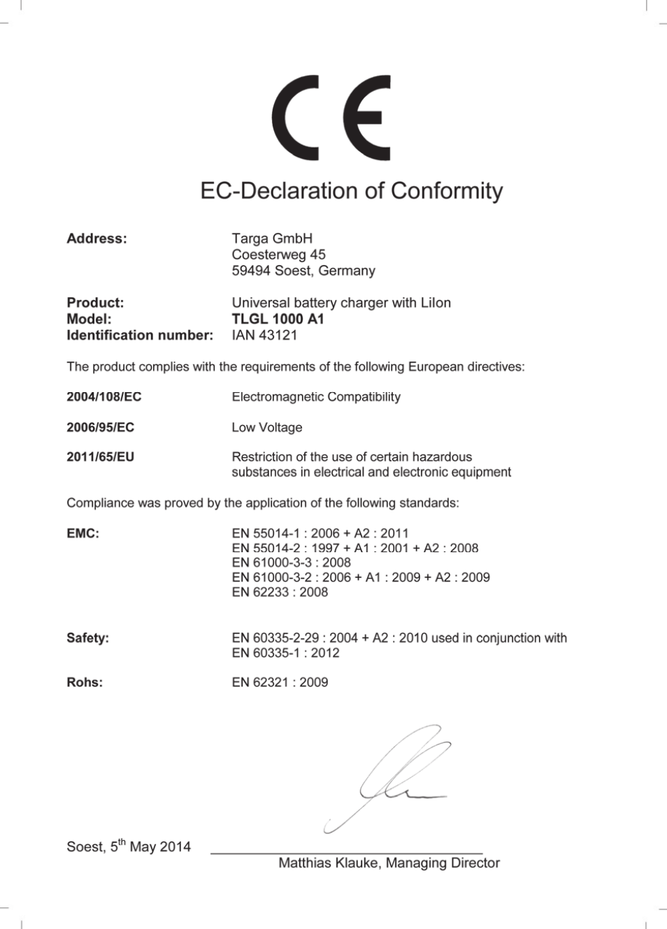 Tronic TLGL 1000 A1 User Manual | Page 82 / 82