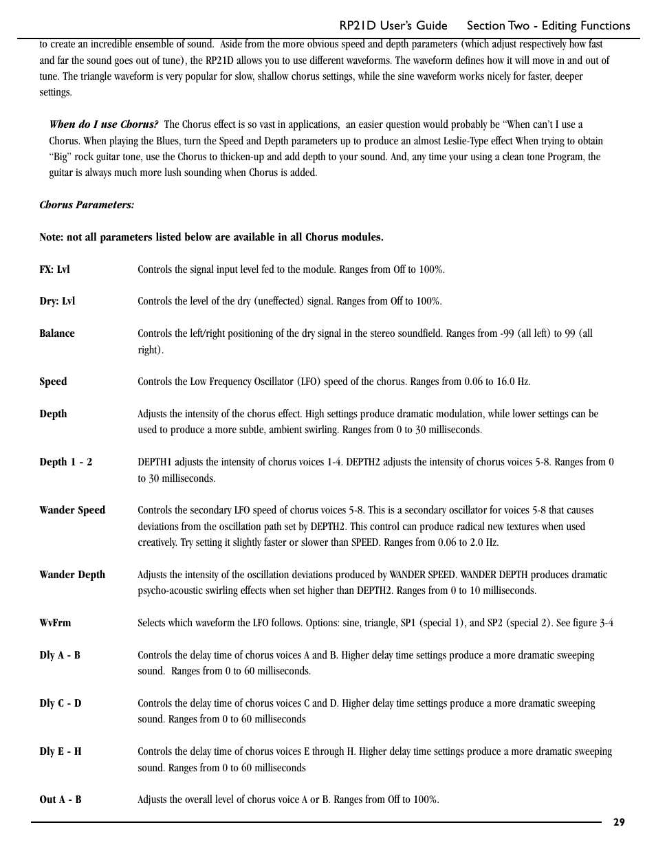 DigiTech RP21D User Manual | Page 34 / 69