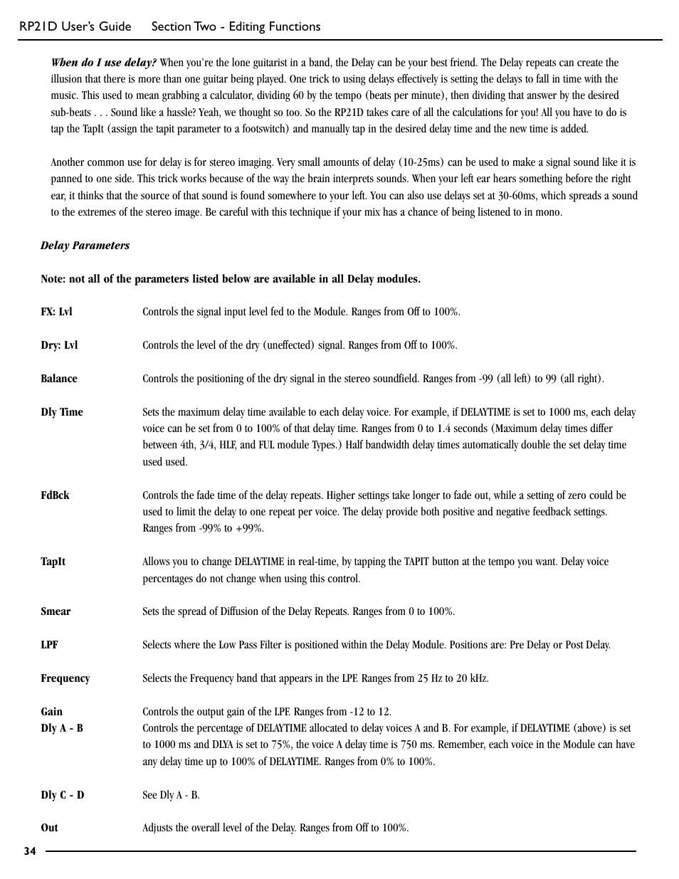 DigiTech RP21D User Manual | Page 39 / 69