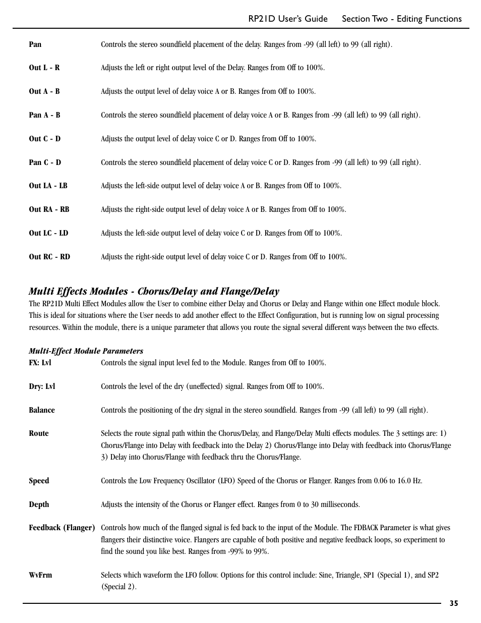 DigiTech RP21D User Manual | Page 40 / 69