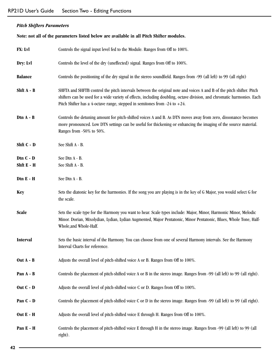 DigiTech RP21D User Manual | Page 47 / 69