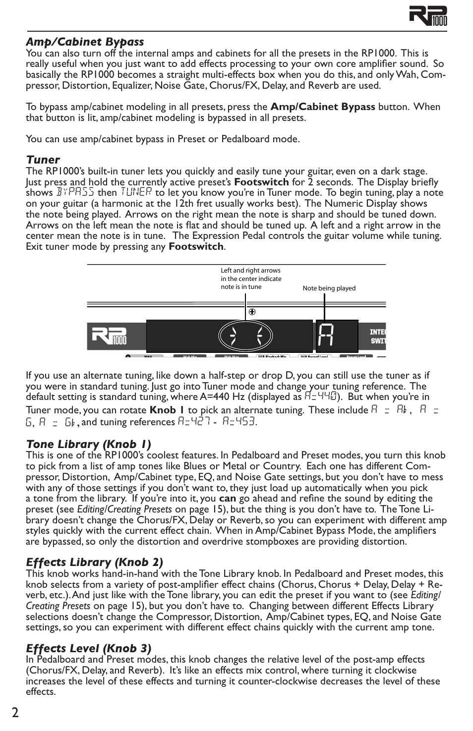 DigiTech RP1000 User Manual | Page 6 / 56