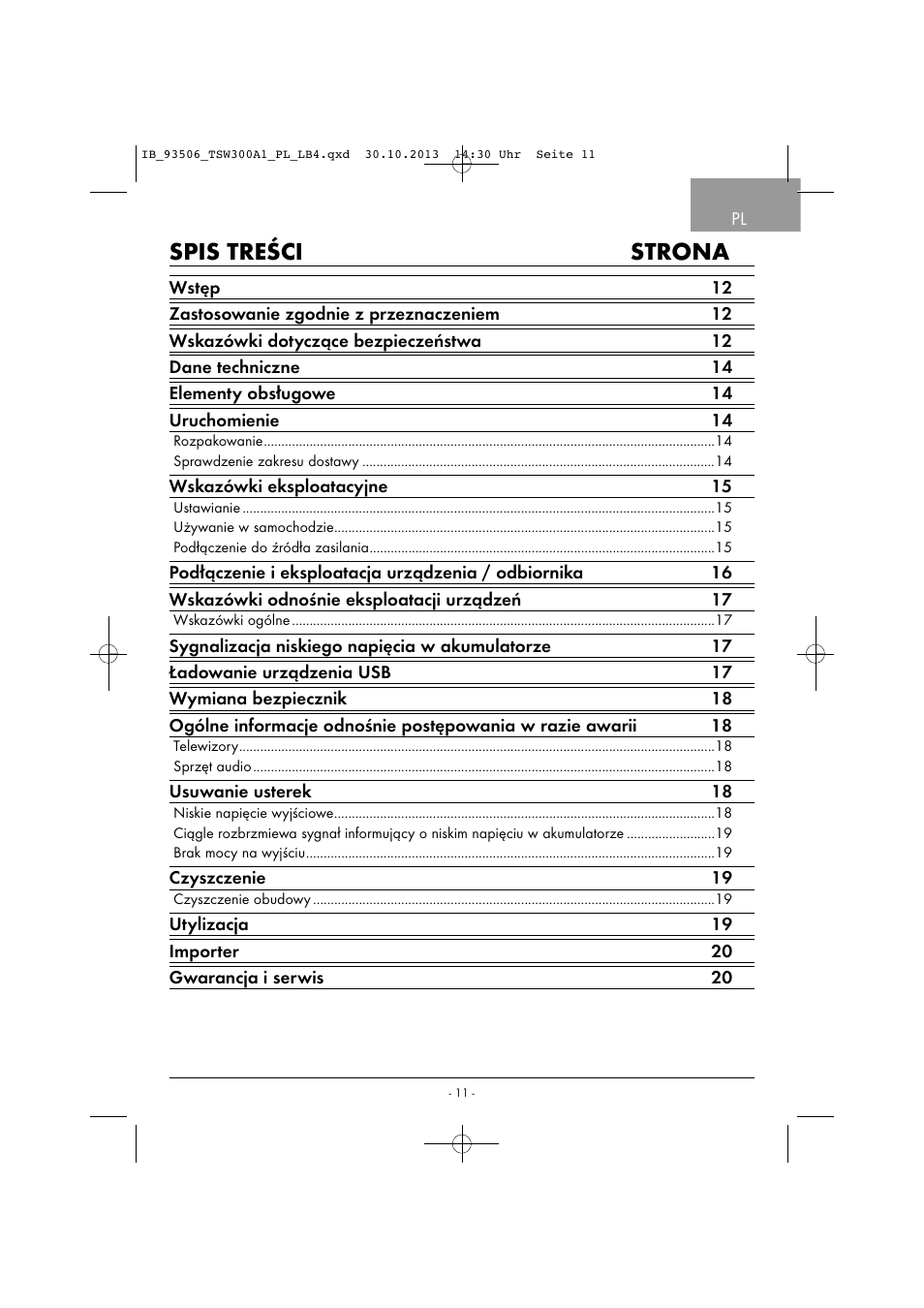 Tronic TSW 300 A1 User Manual | Page 14 / 53