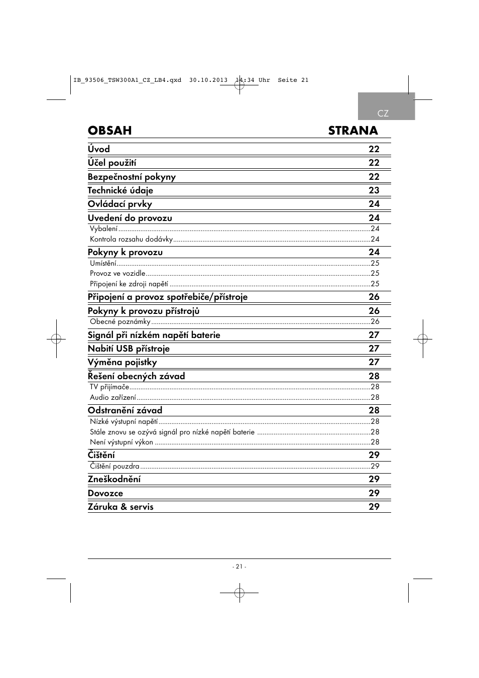 Tronic TSW 300 A1 User Manual | Page 24 / 53