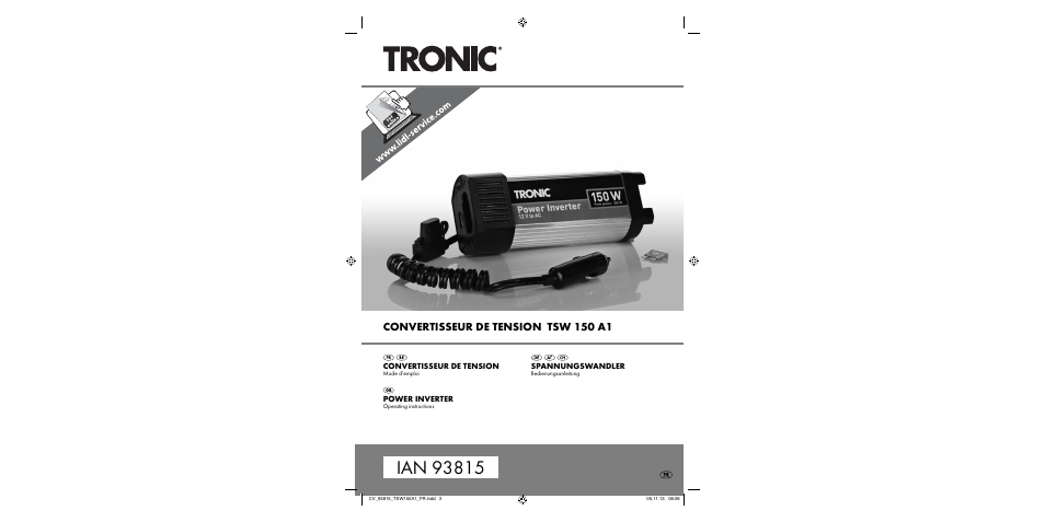 Tronic TSW 150 A1 User Manual | 33 pages