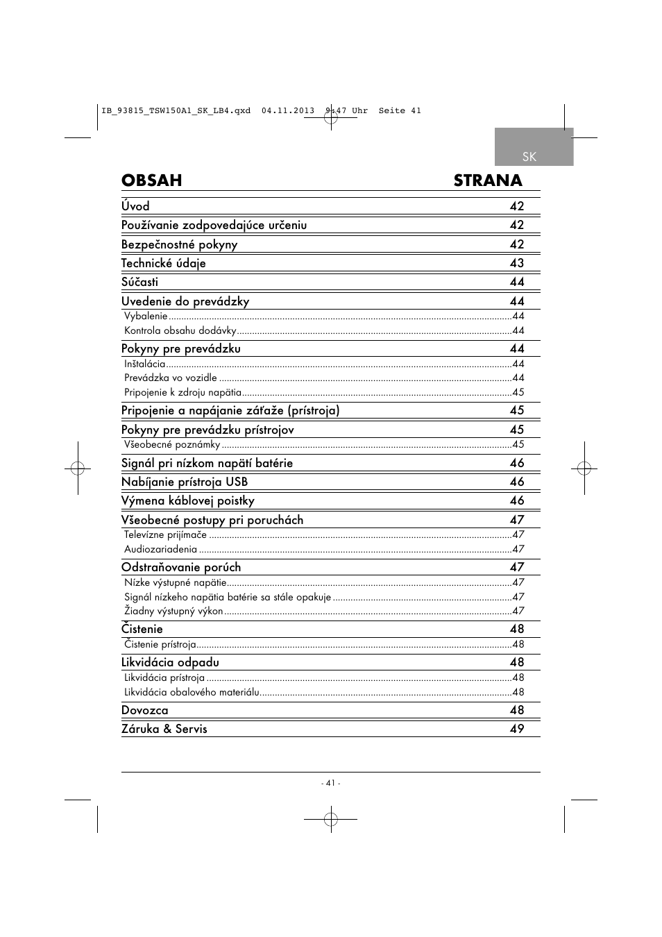 Tronic TSW 150 A1 User Manual | Page 44 / 63