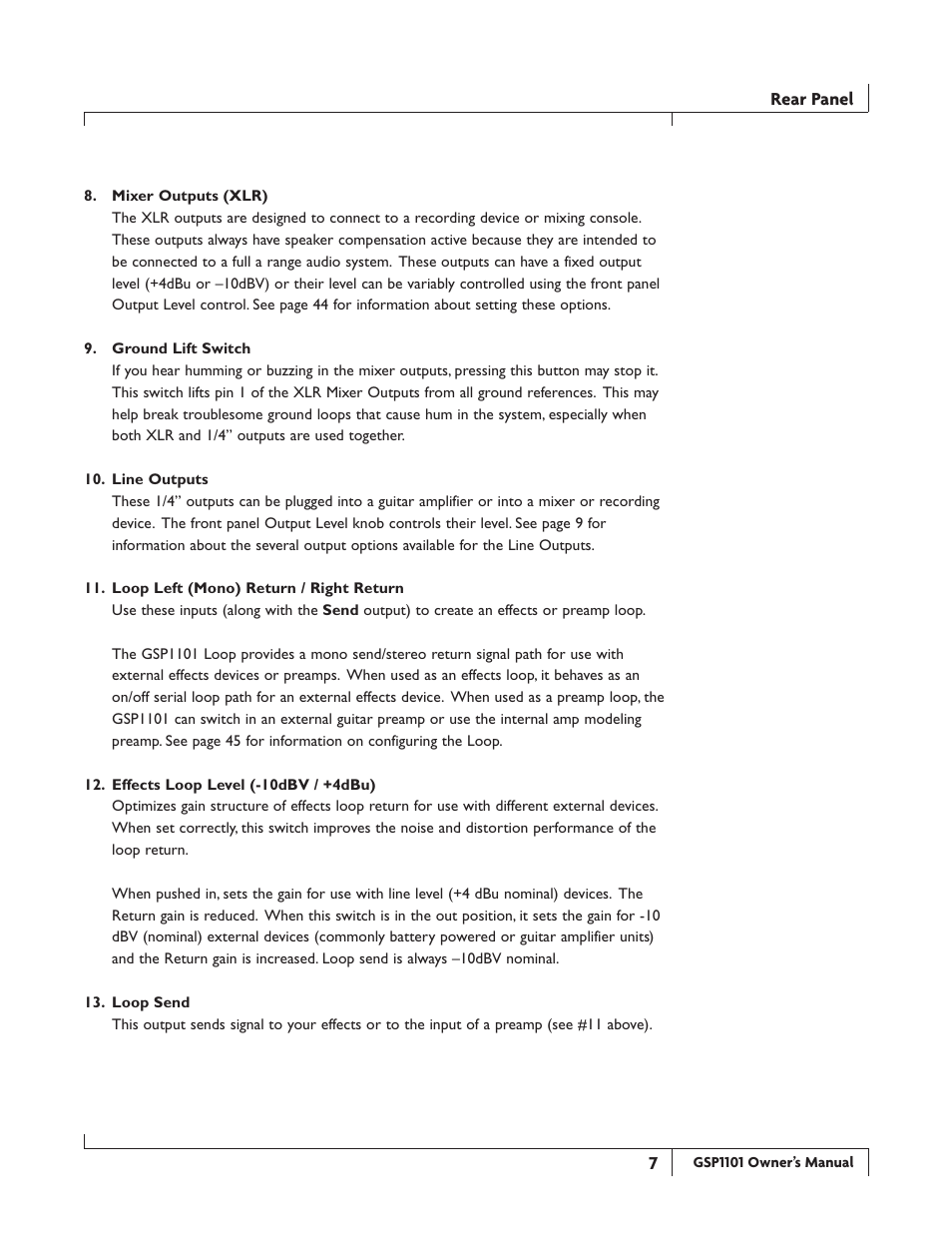 DigiTech GSP1101 User Manual | Page 13 / 64