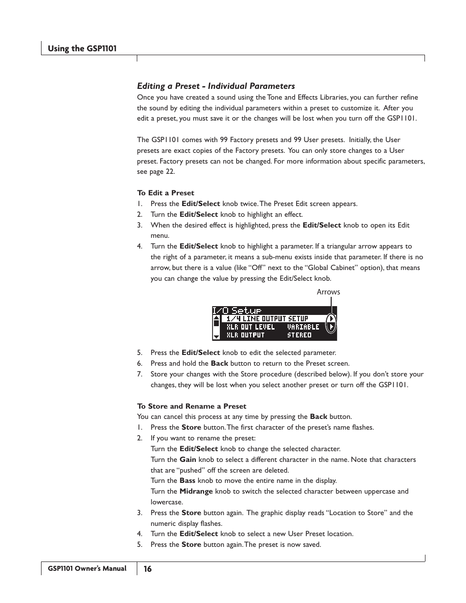 DigiTech GSP1101 User Manual | Page 22 / 64
