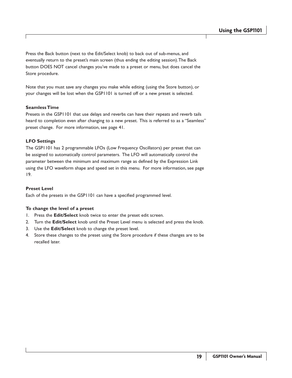 DigiTech GSP1101 User Manual | Page 25 / 64