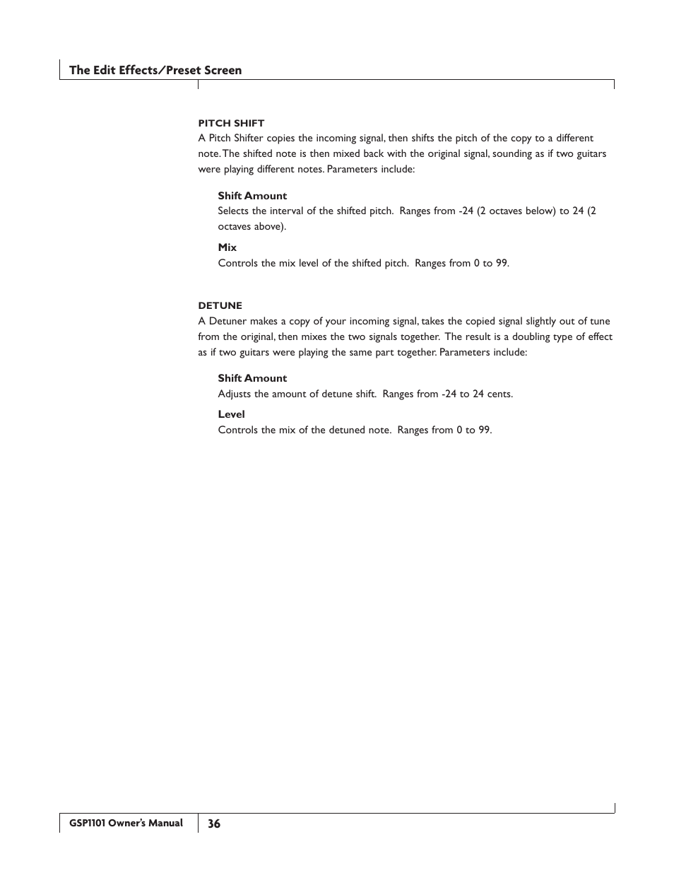 DigiTech GSP1101 User Manual | Page 42 / 64