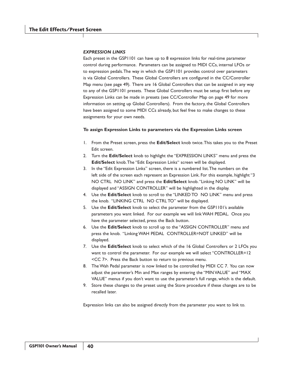 DigiTech GSP1101 User Manual | Page 46 / 64