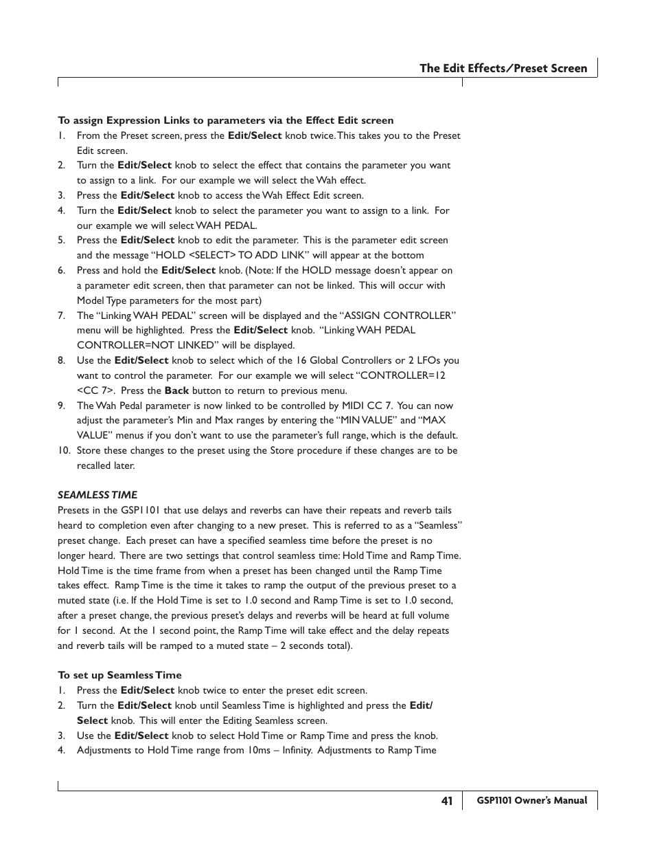 DigiTech GSP1101 User Manual | Page 47 / 64