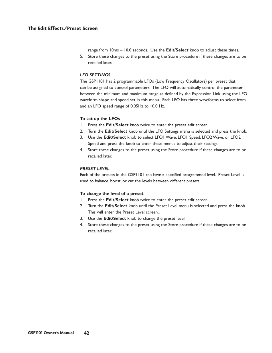 DigiTech GSP1101 User Manual | Page 48 / 64