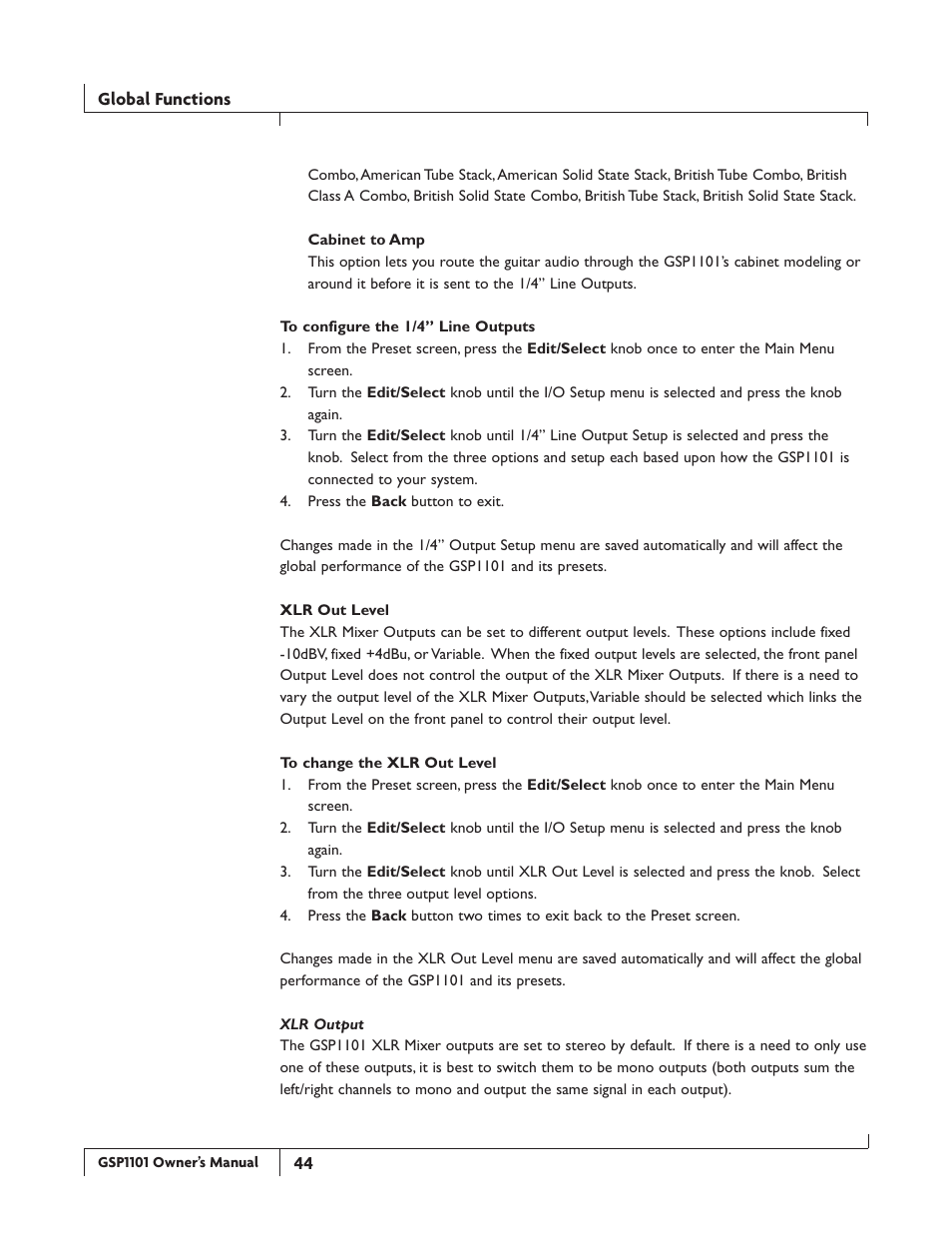 DigiTech GSP1101 User Manual | Page 50 / 64