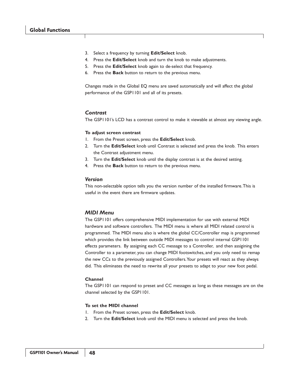 DigiTech GSP1101 User Manual | Page 54 / 64