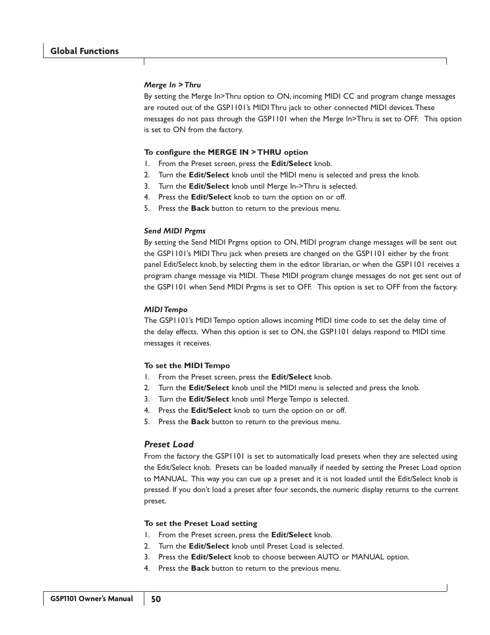 DigiTech GSP1101 User Manual | Page 56 / 64