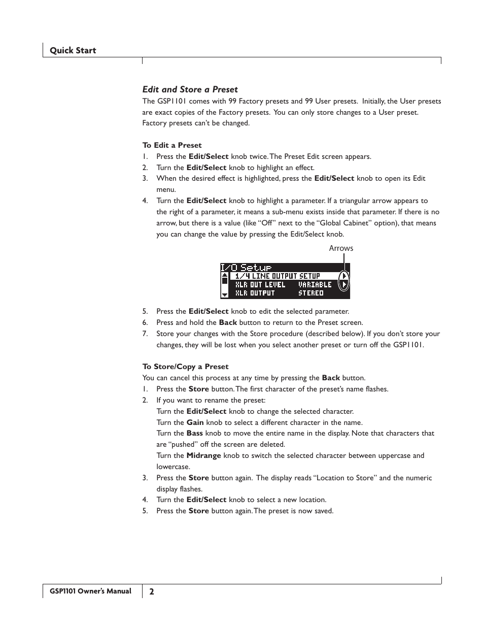 DigiTech GSP1101 User Manual | Page 8 / 64