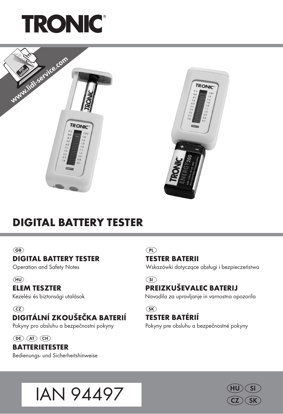 Tronic H12276 User Manual | 48 pages